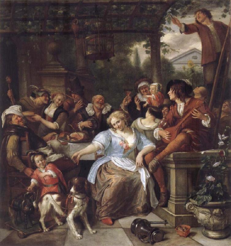 Jan Steen Merry company on a terrace oil painting image